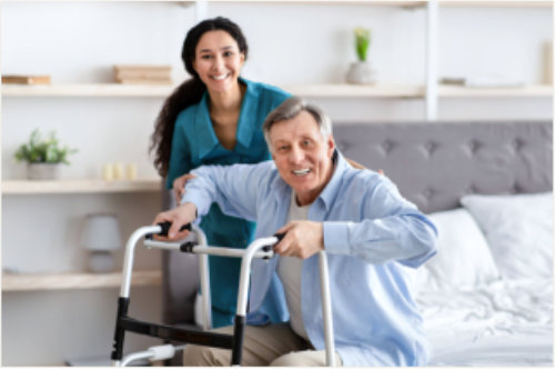 caregiver and elderly