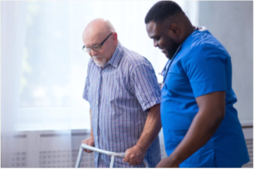 caregiver and elderly