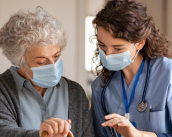 caregiver and elderly