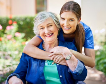 caregiver and elderly