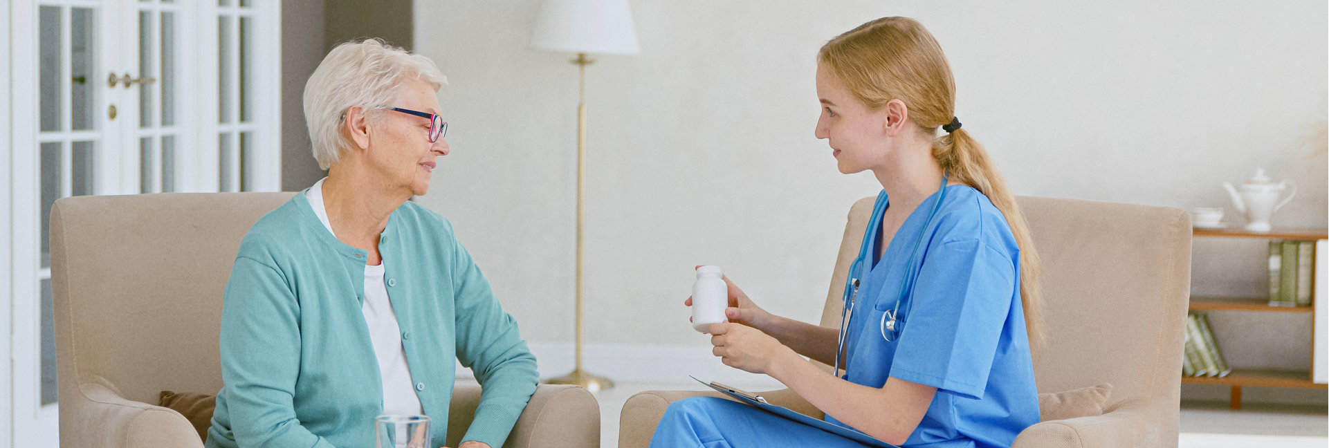 caregiver and elderly